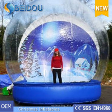 Fábrica Atacado Durable Giant Foto Inflável Humano Natal Snow Globe